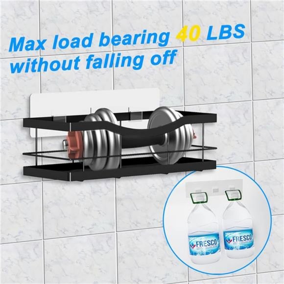 Shower Shelf Deep Caddy 5-Pack basket with Soap Dish Holder, Stainless Steel - Picture 6 of 8